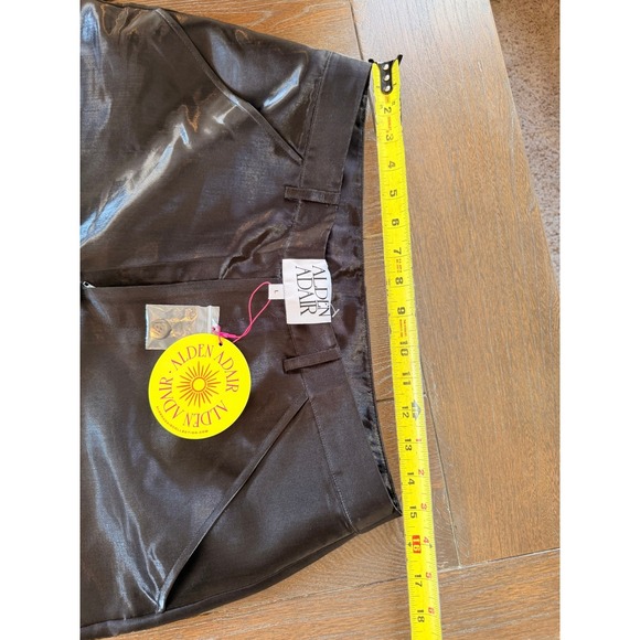 Alden Adair Metallic High Waisted Trousers Womens Large Black NWT - Picture 4 of 6